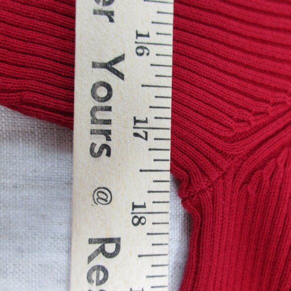 Brooks Brothers 346 Sweater Womens XL Red Ribbed Knitted Long Sleeve Turtleneck - Picture 7 of 7